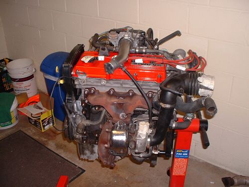B6T Engine on stand